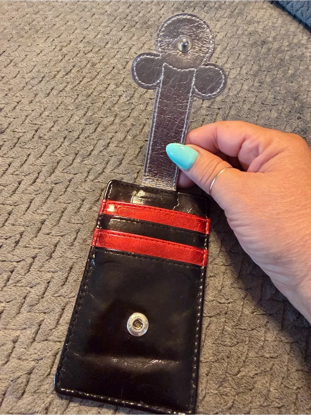 Disney Parks Mickey Mouse ID & Card Snap Closure Wallet